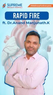 Excited for a quick, rapid-fire on lifestyle habits that influence your heart health!  Watch Dr. Anandh Manjunath share exciting insights on diet and exercise.#HeartHealth #HealthyLifestyle #DrAnanth #DietAndExercise #CardiacCare #WellnessTalk #SupremeHospital
