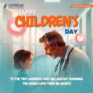 This Children’s Day, we celebrate the tiny wonders whose kindness, curiosity, and courage inspire us all.Take care of your little superheroes with us. Call us: 044 6745 3535 or Visit: www.supremehospitals.in#ChildrensDay #HealthyKids #LittleHeroes #ChildHealth #KidsWellness #NurturingDreams #HappyChildren #FutureGeneration #WellnessForKids #CelebrateChildhood #Supremehospitals