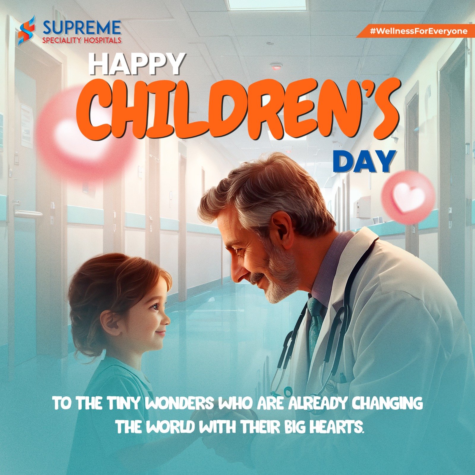 This Children’s Day, we celebrate the tiny wonders whose kindness, curiosity, and courage inspire us all.Take care of your little superheroes with us. Call us: 044 6745 3535 or Visit: www.supremehospitals.in#ChildrensDay #HealthyKids #LittleHeroes #ChildHealth #KidsWellness #NurturingDreams #HappyChildren #FutureGeneration #WellnessForKids #CelebrateChildhood #Supremehospitals