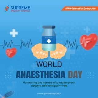 On World Anaesthesia Day, we honor the pioneers who revolutionized patient care with safe and pain-free surgery.This day reminds us of the vital role anaesthesiologists play in every successful medical procedure. Their expertise ensures comfort, safety, and hope for millions worldwide.We celebrate their dedication and care, and we are with you every step of the way on your health journey. Contact us: 044 6745 3535 / www.supremehospitals.in#WorldAnaesthesiaDay #MedicalExcellence #PatientCare #SafeSurgery #HealthcareHeroes #SupremeHospital